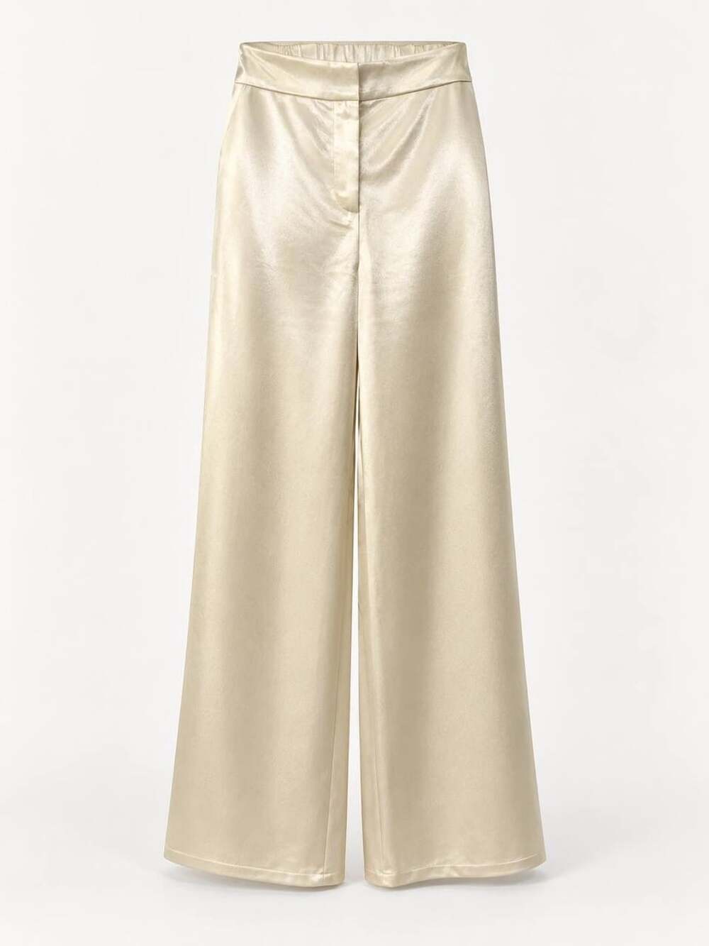 Ovi Satin Wide Leg Pants Champagne Size S